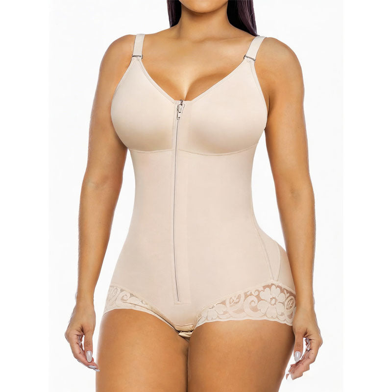 Feel Good Girl — Contour Zip-Front Bodysuit