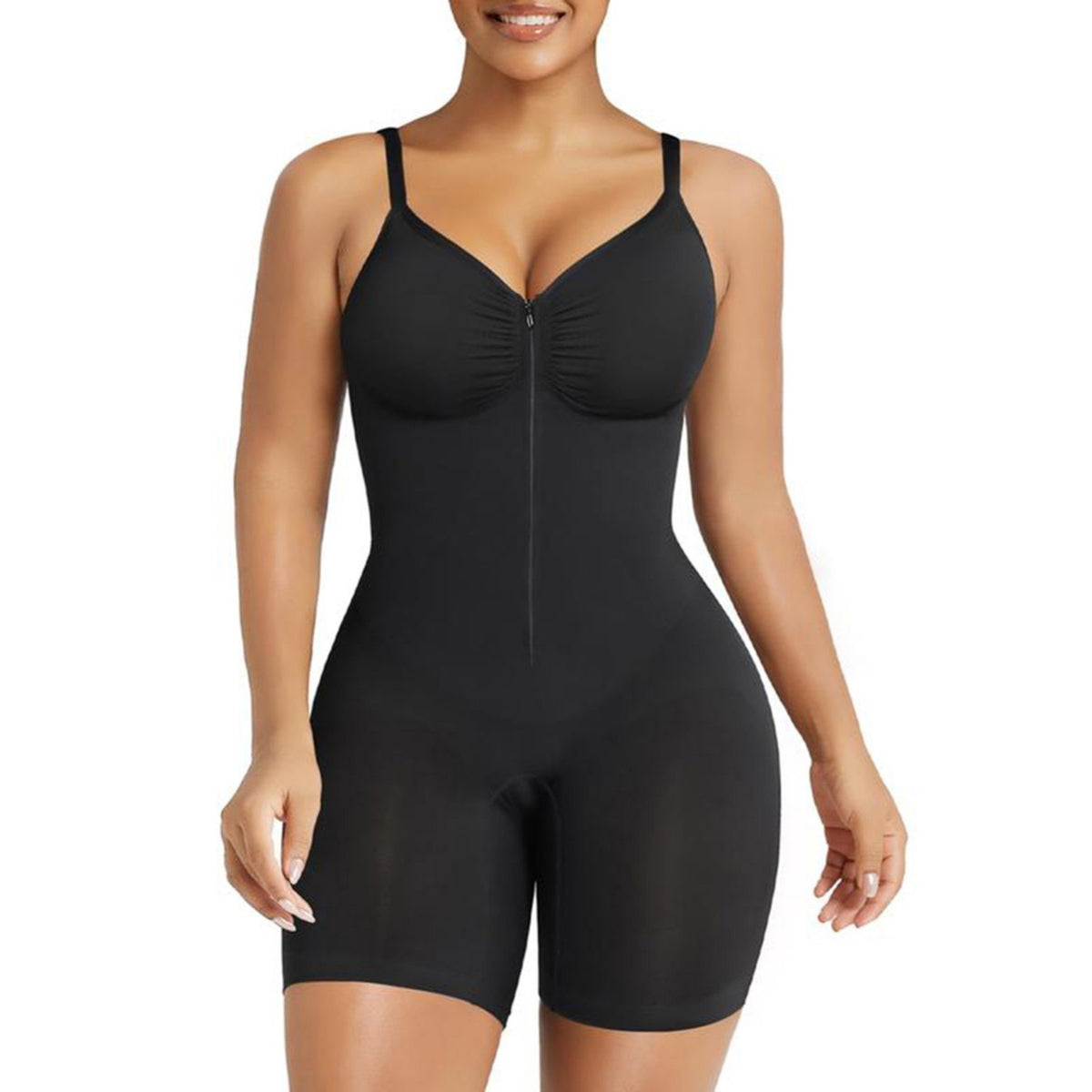 Feel Good Girl Define shaping bodysuit in Black — front view