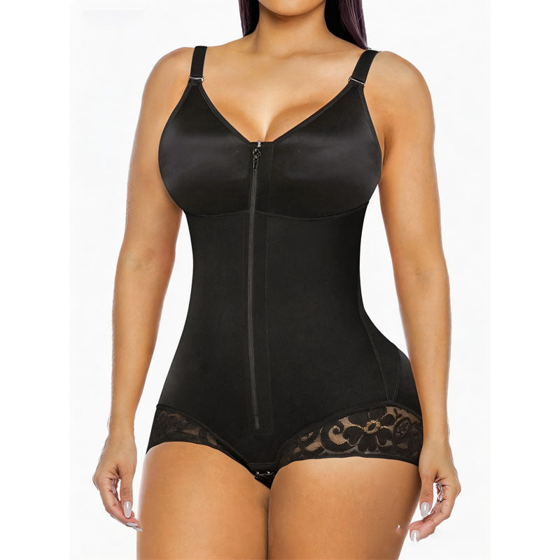 Feel Good Girl — Contour Zip-Front Bodysuit