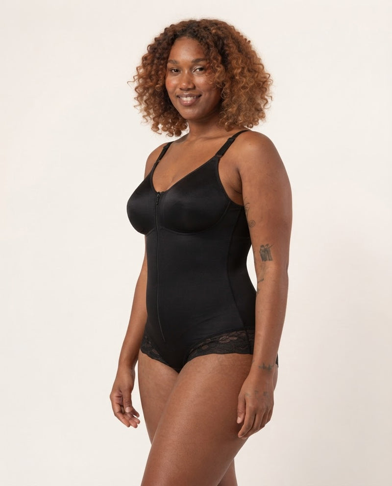 Feel Good Girl — Contour Zip-Front Bodysuit